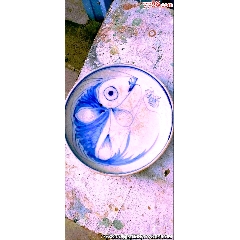 民国,手绘青花山水盘,共4枚_青花瓷_收藏价格_交易出手_7788人民币