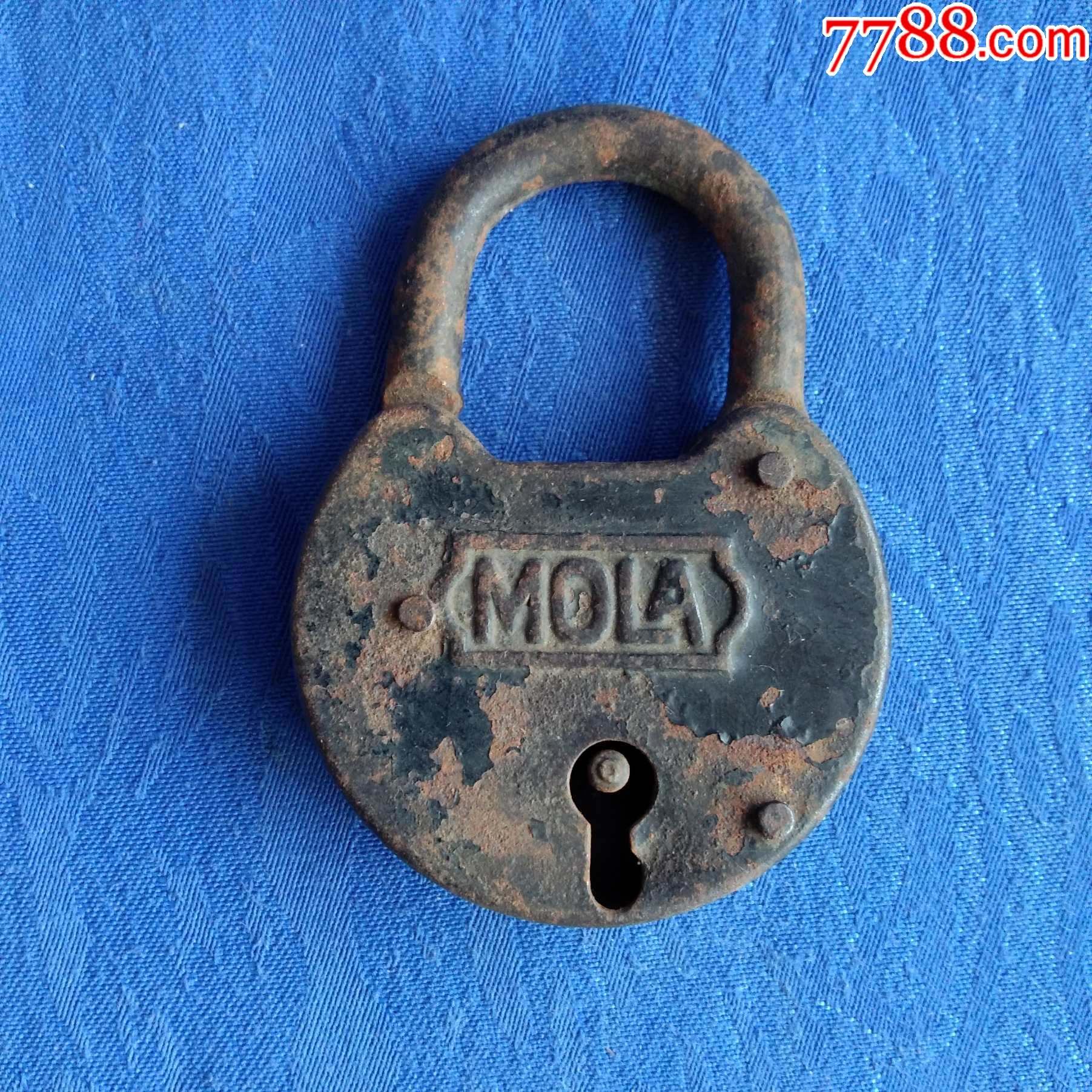 MOLA铁锁老锁具无钥匙怀旧老物件-价格:1元-au39170190-铁锁/铁钥匙 -加价-7788收藏__收藏热线