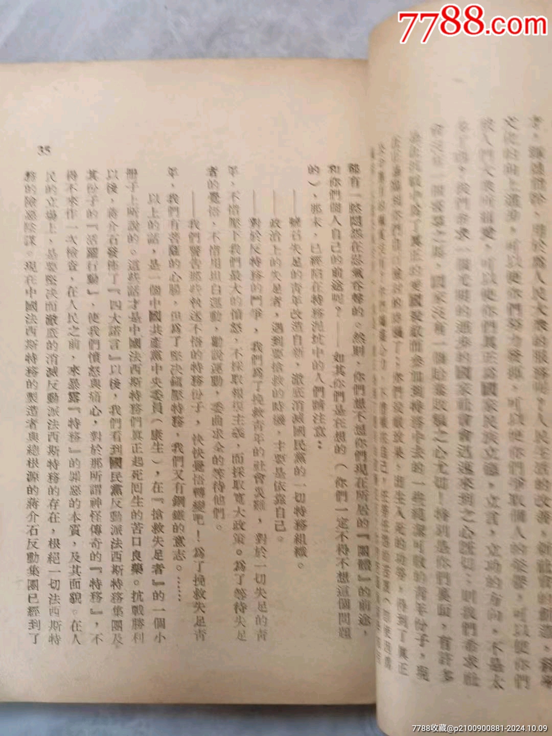 民國(guó)時(shí)期《中國(guó)法西斯特務(wù)真相》。_價(jià)格128元_第10張_