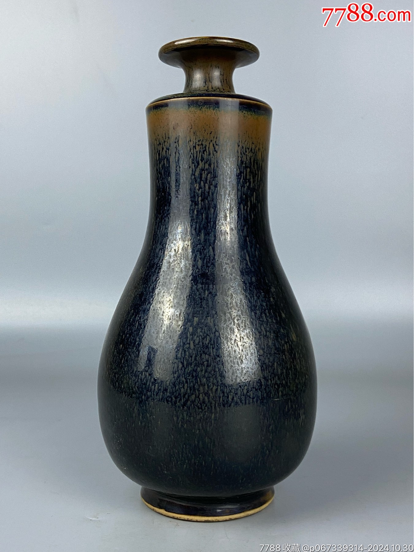 建窑黑兔毫釉茄型瓶-价格:150元-au39416244-黑瓷/天目瓷 -加价-7788收藏__收藏热线
