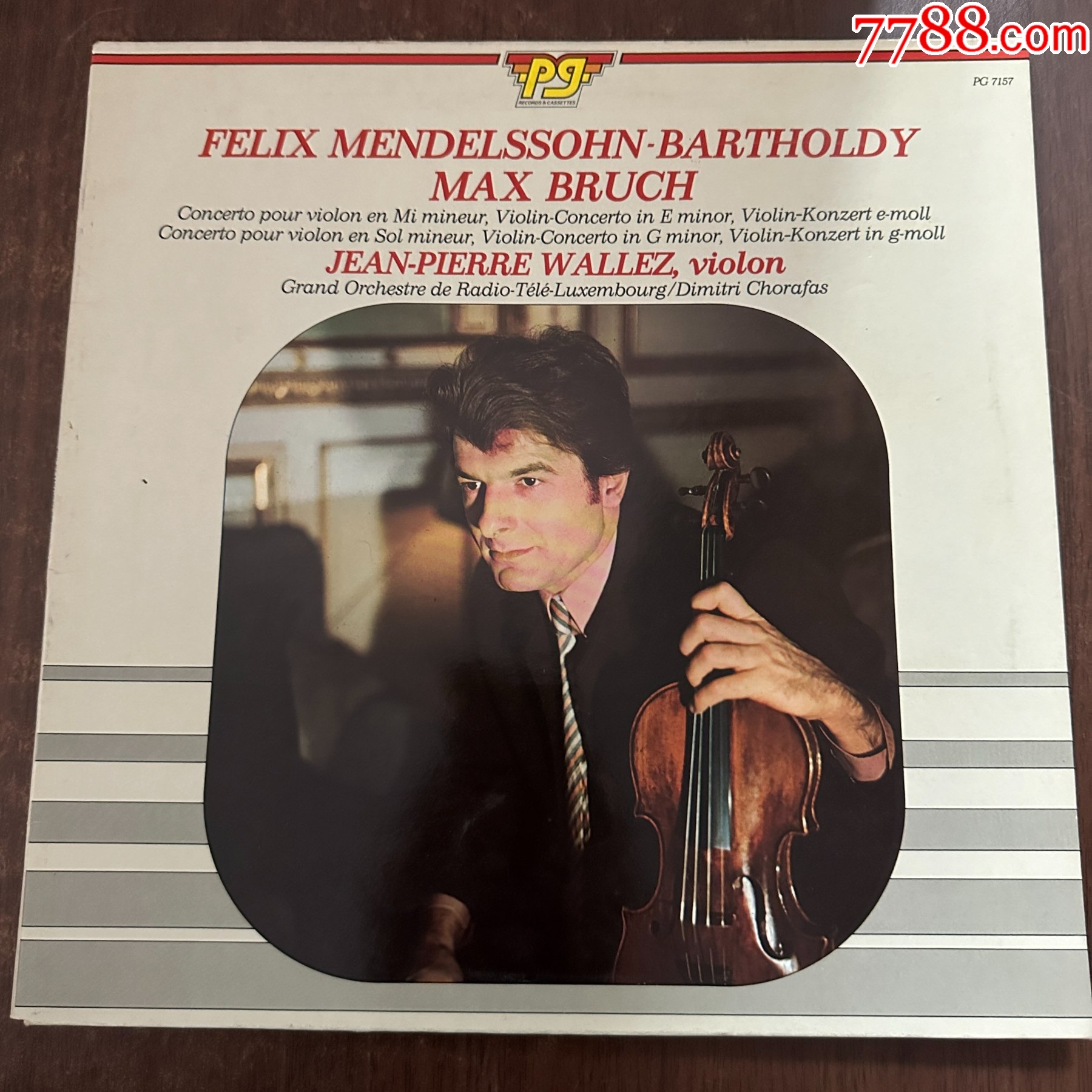 门德尔松/布鲁赫-小提琴协奏曲-瓦列斯-12寸黑胶lp-a92荷版-价格:20元
