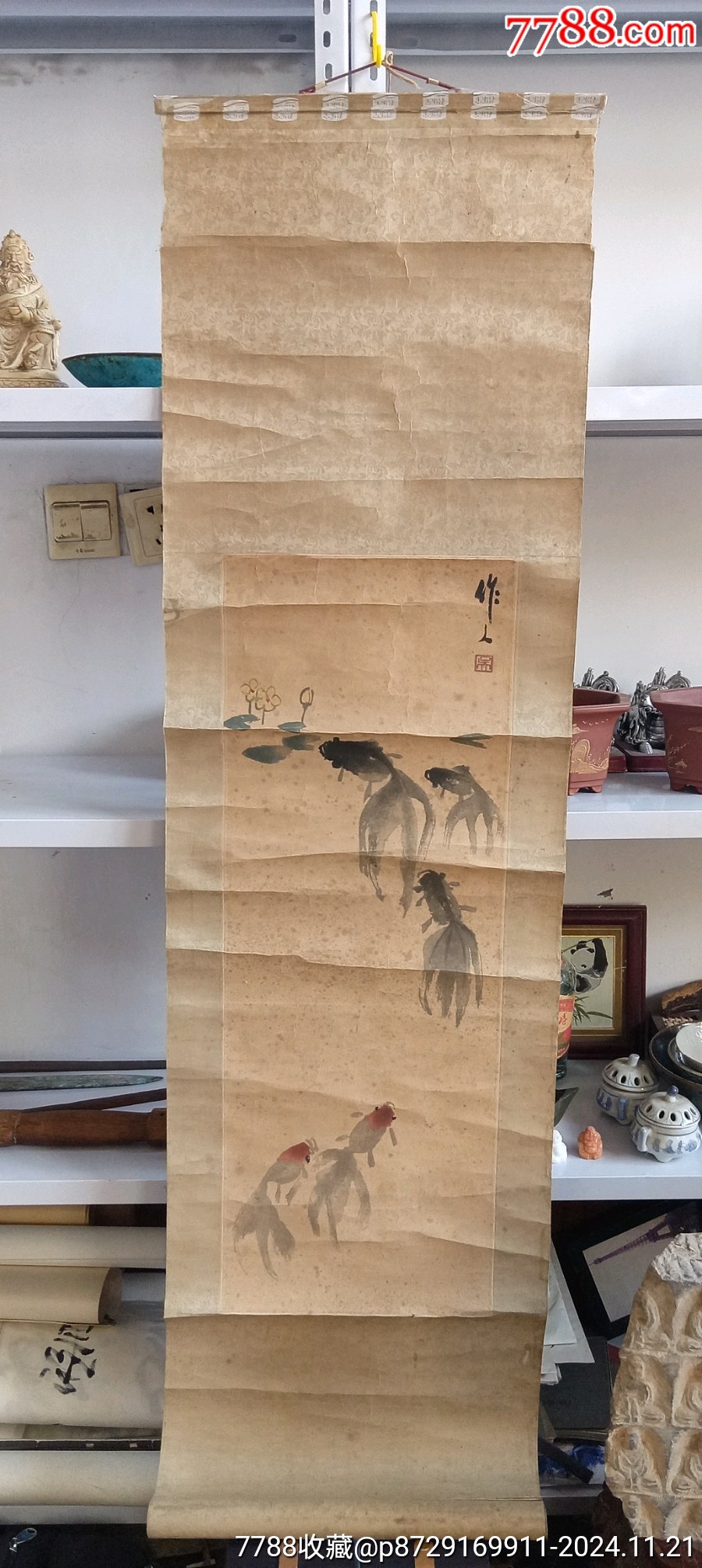 滚动鼠标滚轴,图片即可轻松放大,缩小更多"花鸟国画原作"商品>>>>￥3