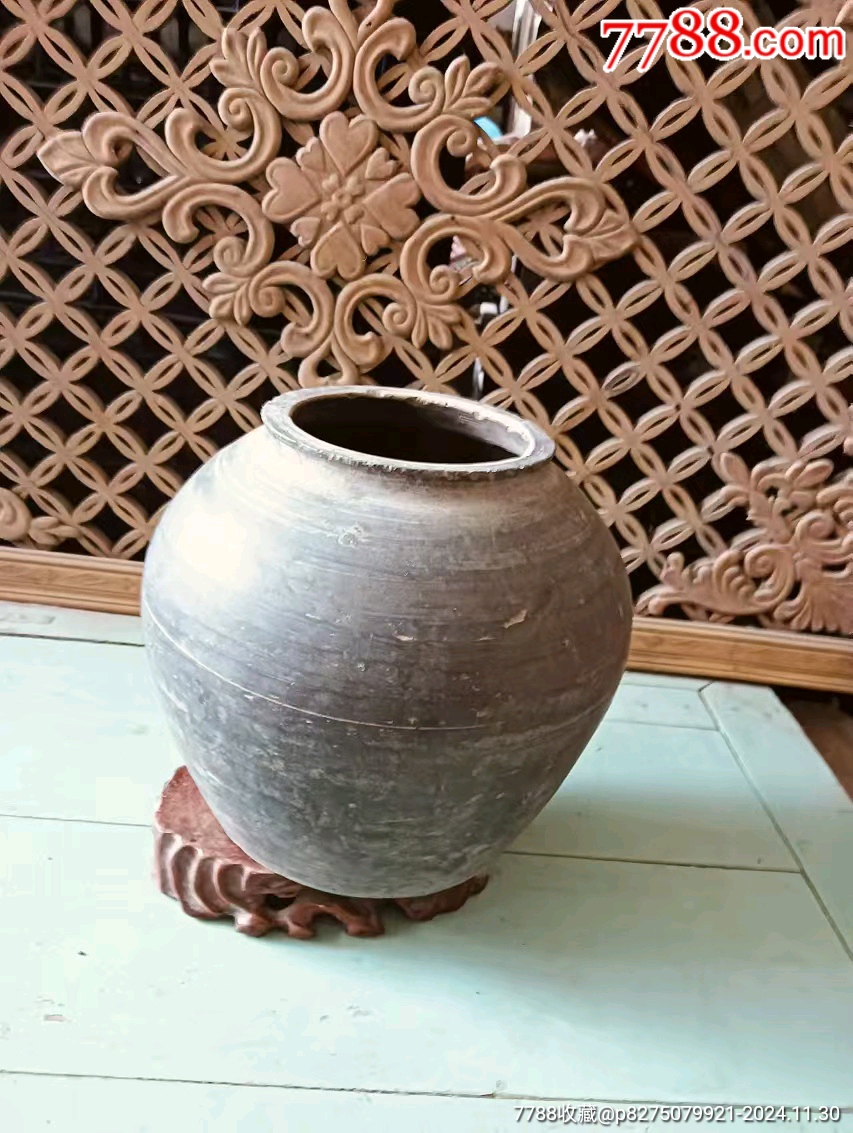 怀旧民国时期老黑陶罐