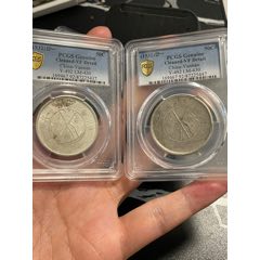 云南大雙旗，云南雙旗半圓，pcgs92，小背逆都是，兩枚一起拍