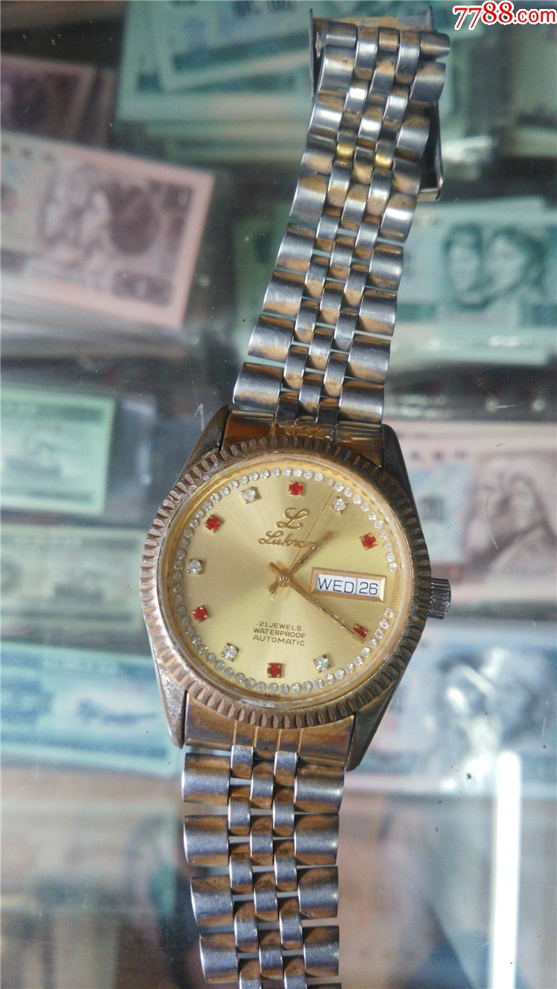 好品钻刻瑞士绿琴全自动双日历男机械表机芯2846