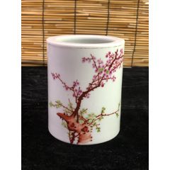 梅花筆筒_彩繪瓷/彩瓷_￥641