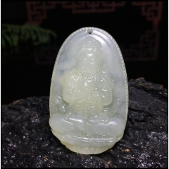 淺綠岫玉大日如來(lái)吊墜(zc40061285)