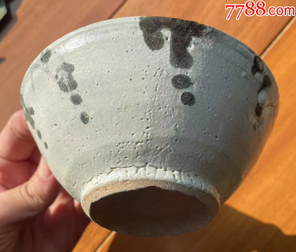 明：青花花卉深色發(fā)色內(nèi)外彩釉碗(保真到代）_價(jià)格398元【優(yōu)品好店】_第1張_