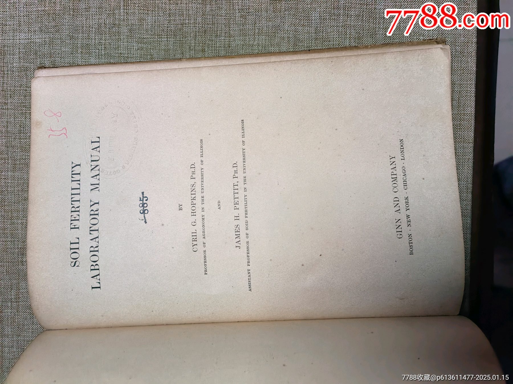 國立東南大學(xué)孟芳藏書票，1910年外文書本（書名翻譯不保準(zhǔn)確）_價(jià)格50元_第7張_