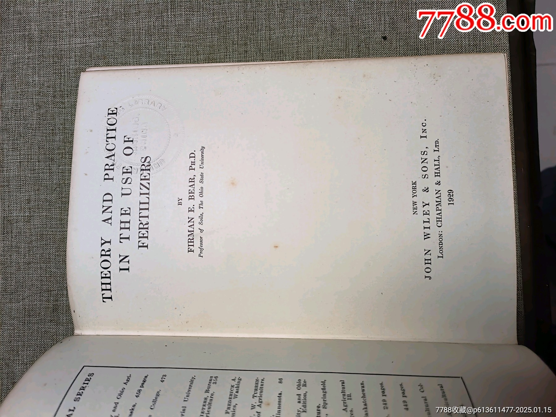 金陵大學(xué)藏書票1929年外文書本_價格50元_第5張_