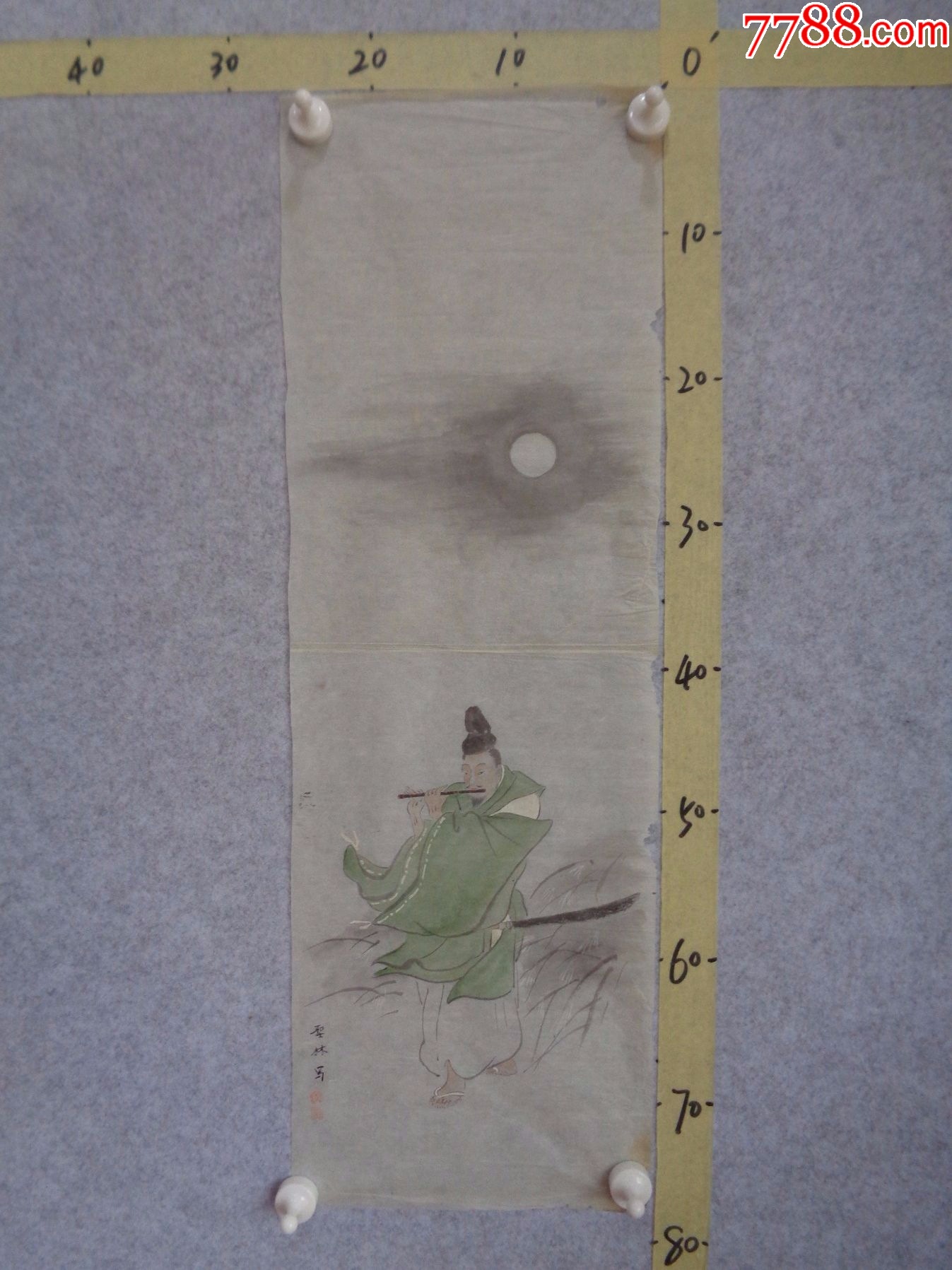 未19、小日子藏书家早年旧藏,早期绘画作品一幅(绢本、未装裱)__【7788收藏__收藏热线】