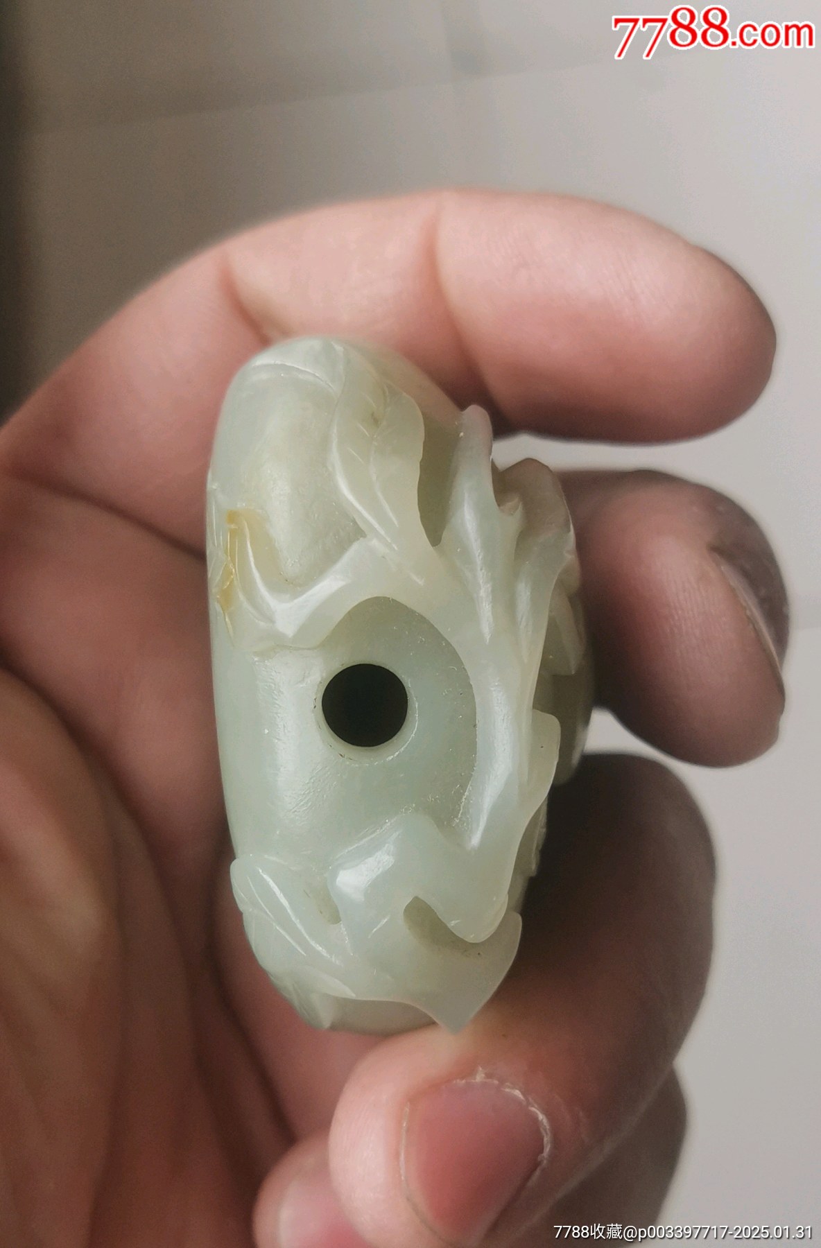 和田籽料壽桃鼻煙壺_價(jià)格3500元_第8張_
