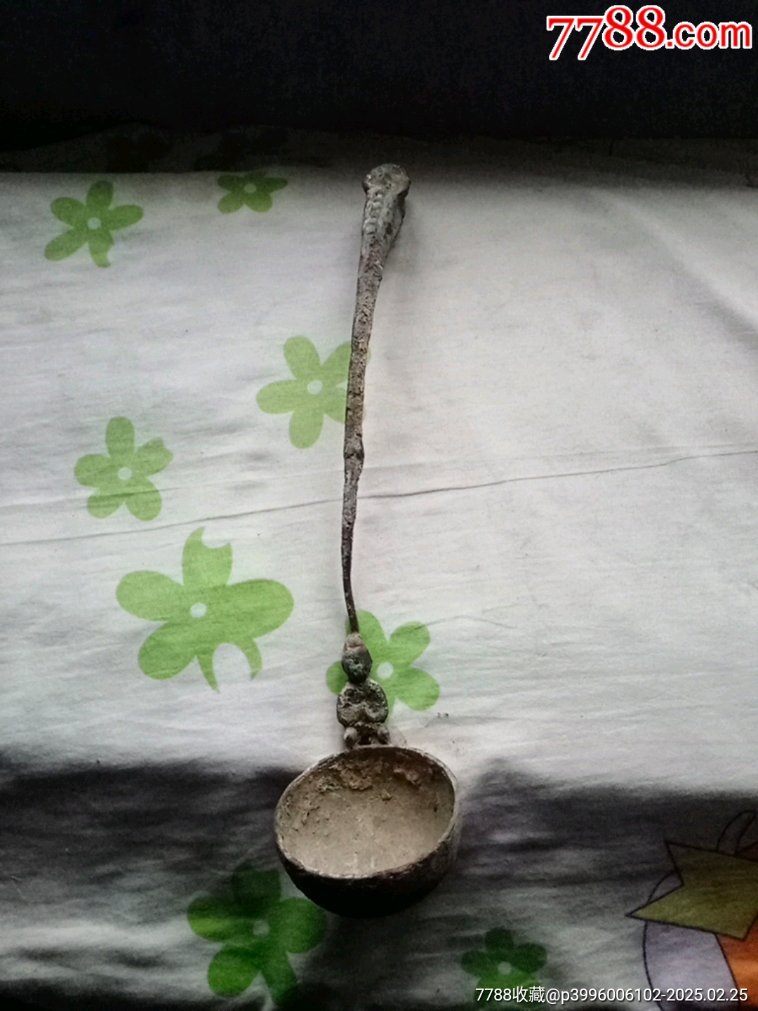 春秋战国青铜龙头小铜人勺子真品已鉴定