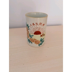 清同治粉彩花鸟八角高足小盘_旧瓷器_红泥陶瓷【7788旧书网】