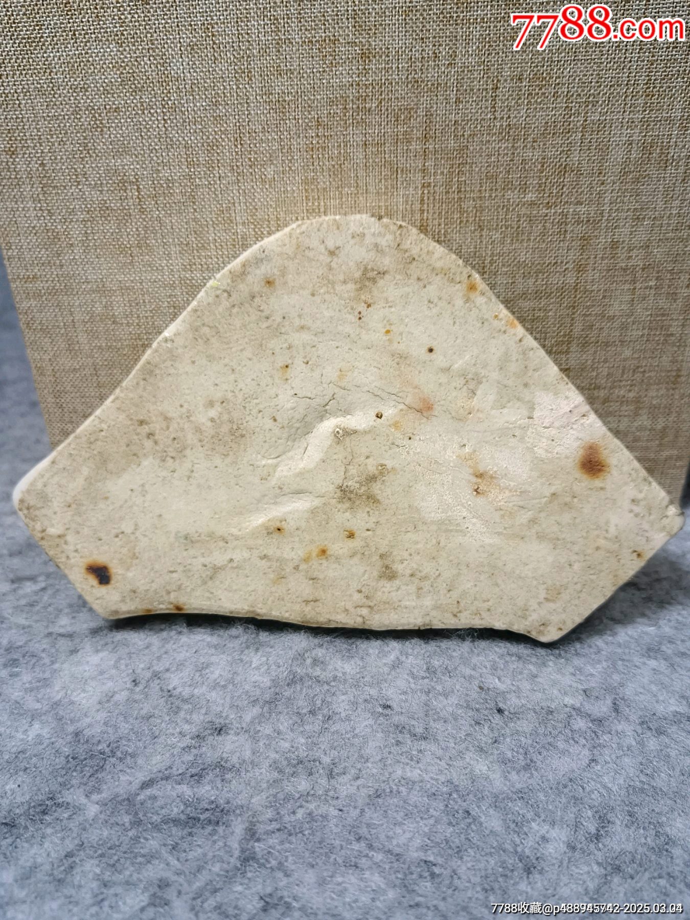 晚清粉彩花鳥盤品相如圖僅窯里帶的一處窯縫余完整尺寸13.5cm*8.5cm_價格251元_第5張_