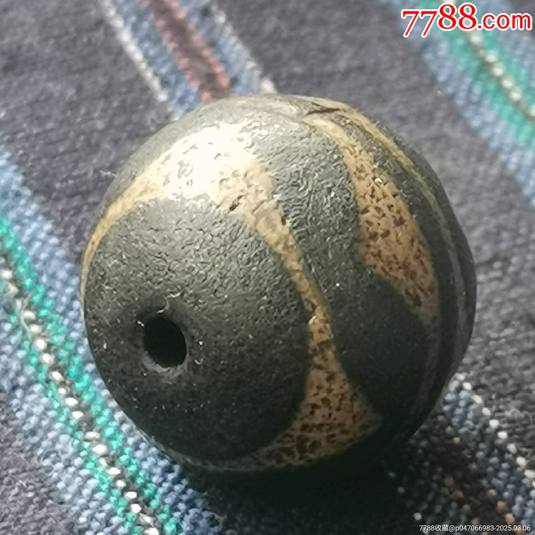 老火供達(dá)洛水紋天珠_價(jià)格28元【嘉禾古玩】_第6張_