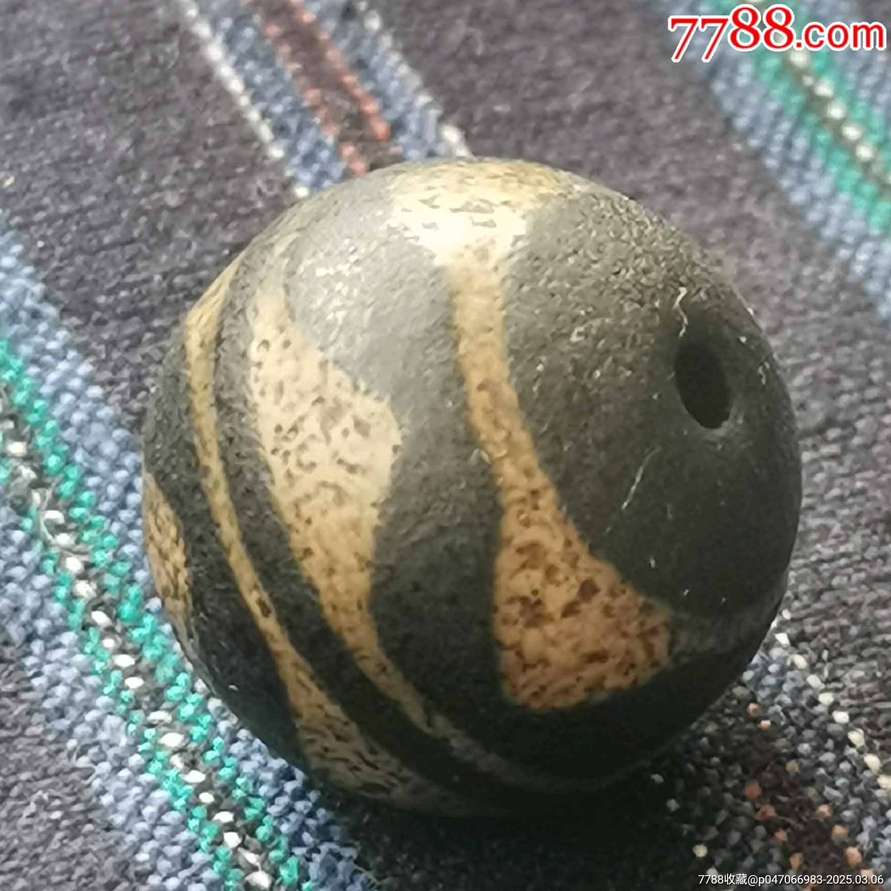 老火供達(dá)洛水紋天珠_價(jià)格28元【嘉禾古玩】_第7張_