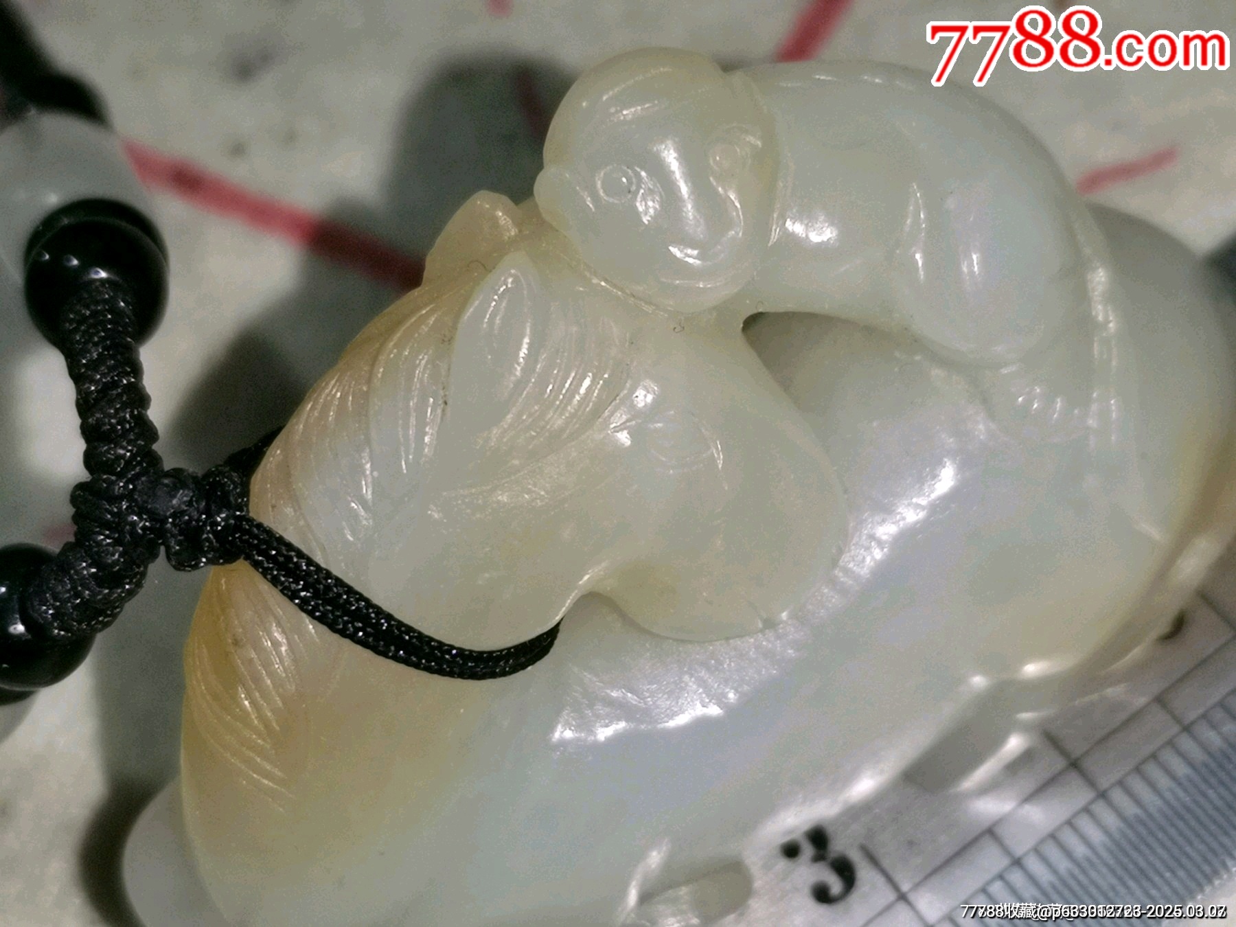清代和田玉籽料糖料馬上封侯_價格14999元_第5張_