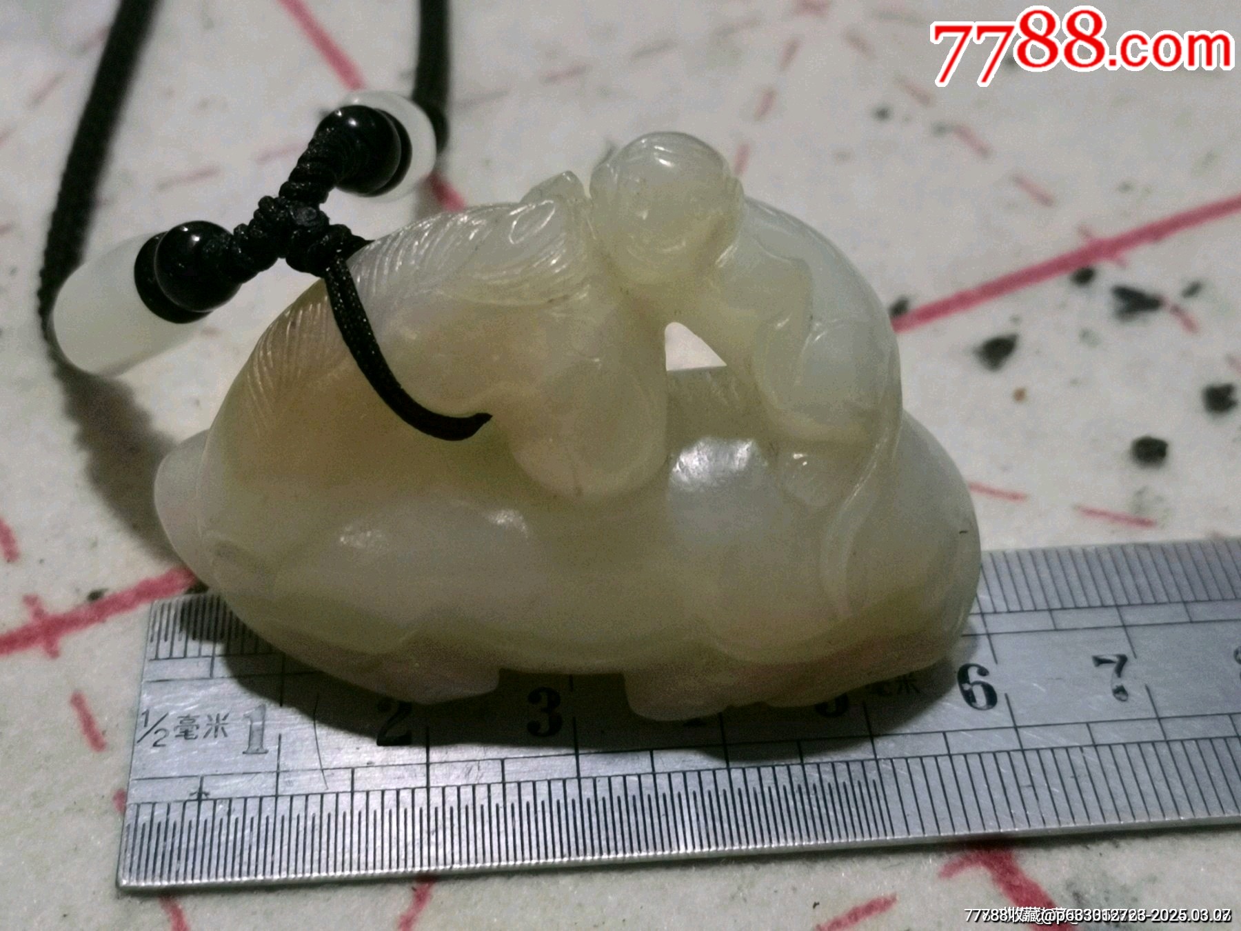 清代和田玉籽料糖料馬上封侯_價格14999元_第10張_