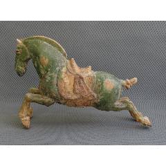 唐三彩奔跑绿釉马(au40588958)