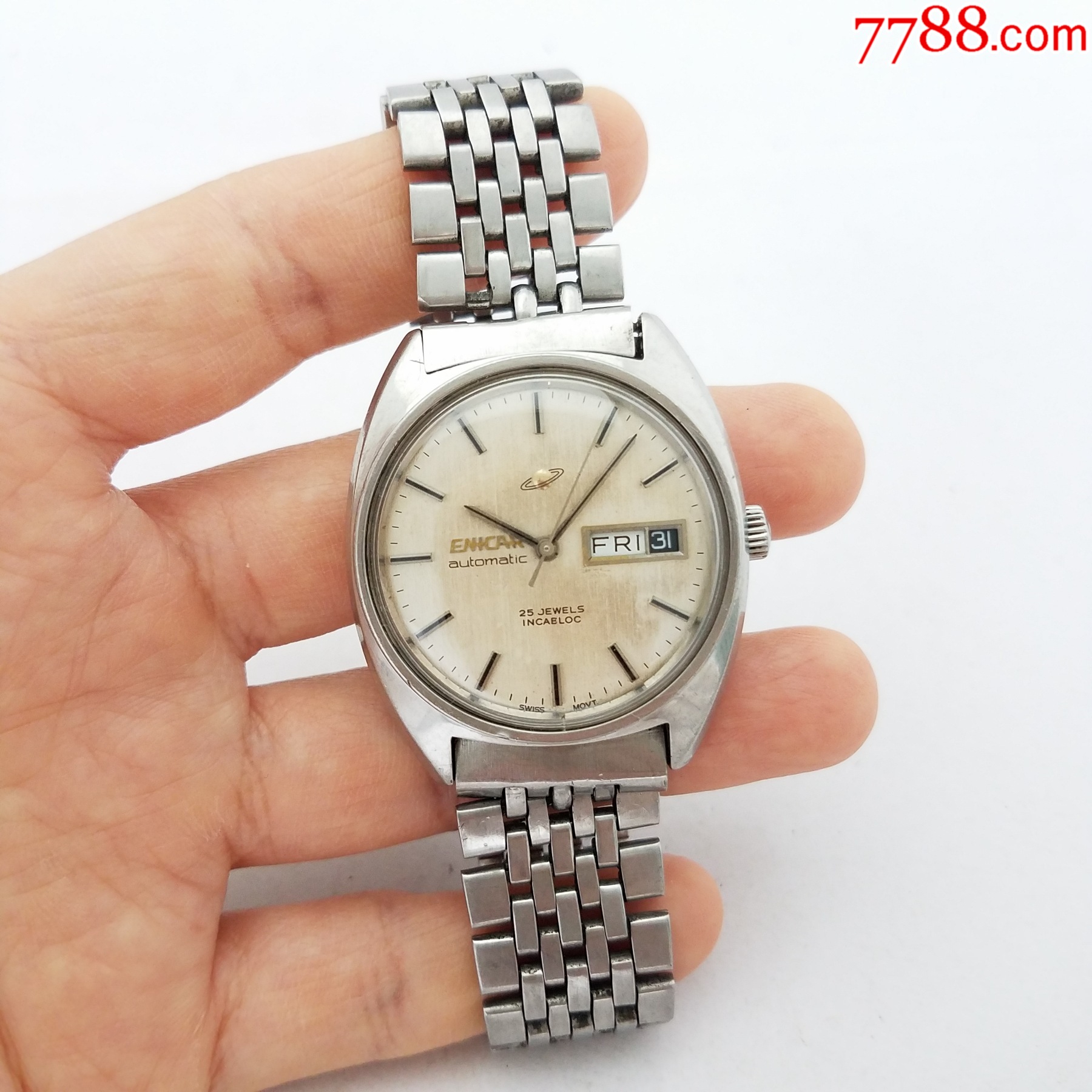 瑞士英纳格自动机械男表【2167金机芯】【能走时，日历好使】_价格165元_第1张_