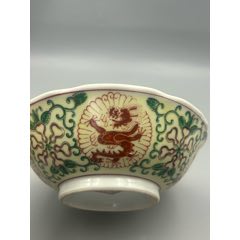 手繪龍鳳大缽大碗，建水，直徑20厘米左右，一枚(au40627189)