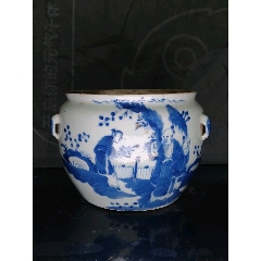經(jīng)典題材晚清青花陶淵明愛菊?qǐng)D罐(zc40671924)_7788收藏__收藏?zé)峋€