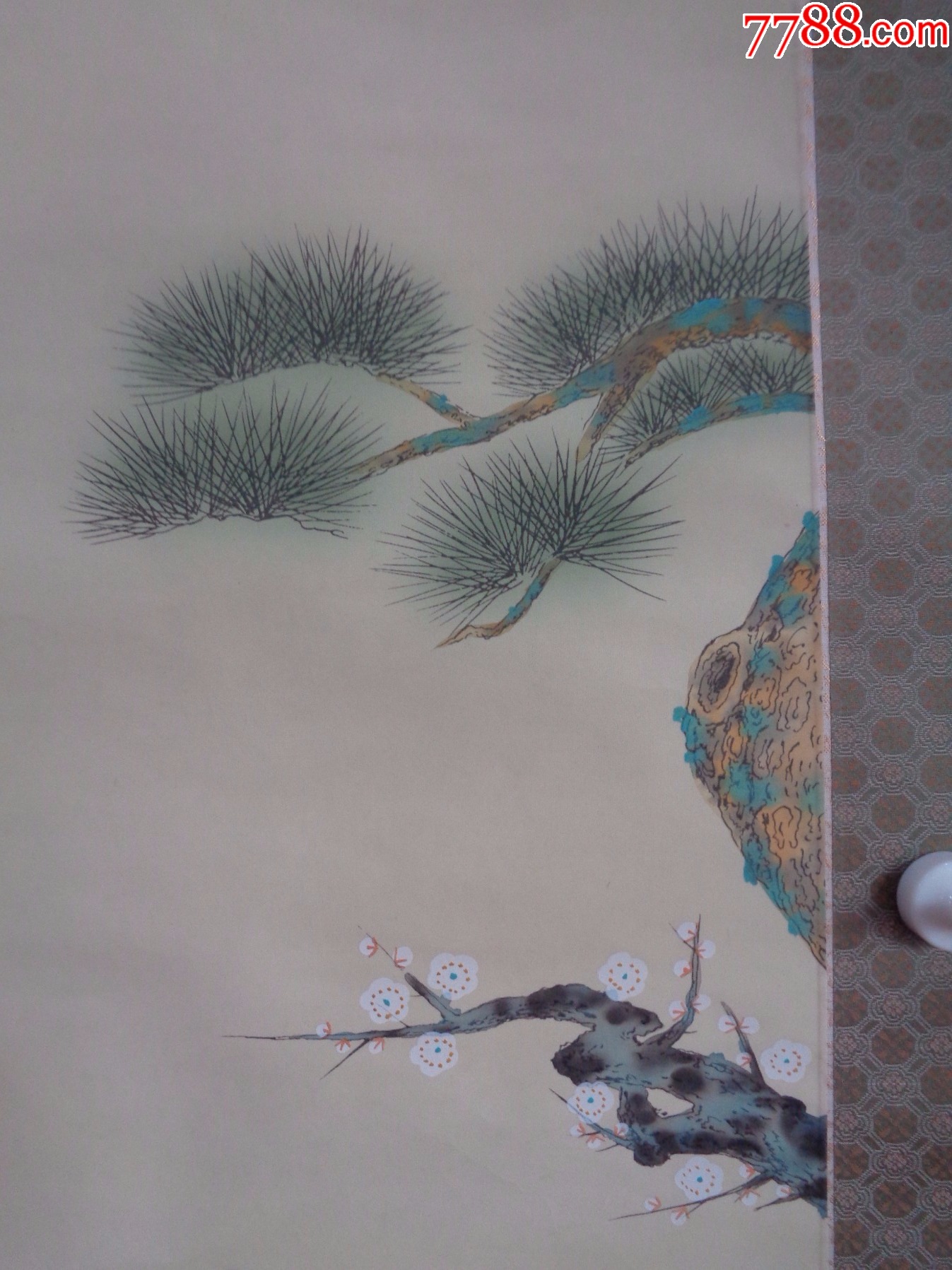 9-12、小日子藏书家早年旧藏,早期名画印刷挂图一幅(绢本、卷轴装裱、木盒装)-价格:16.0000元-zc40775865-其他印刷品字画 ...