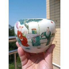 （近全品）清代同治粉彩人物圍棋罐(zc40716652)