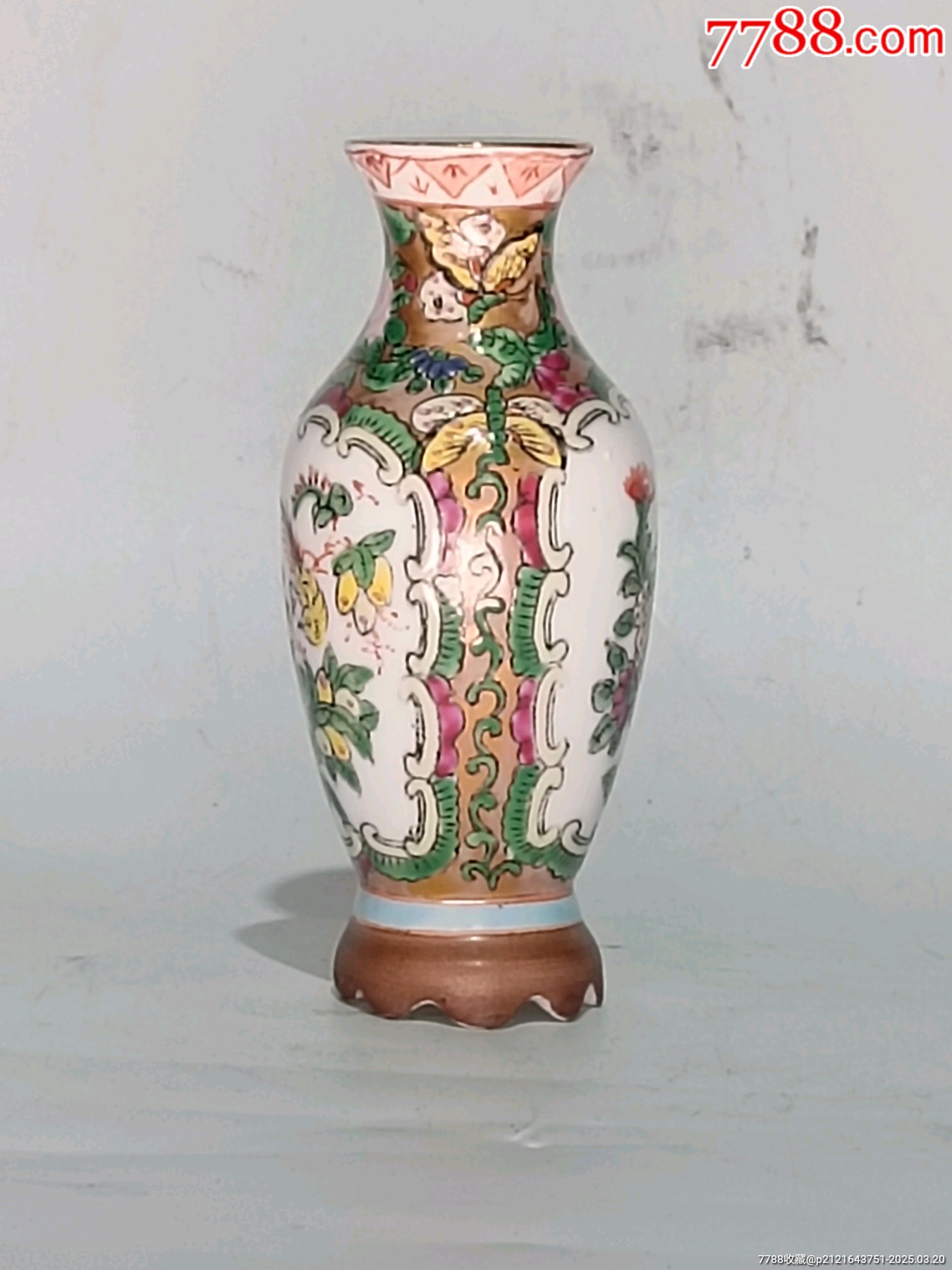 全美品民國廣彩花鳥紋箸瓶_價格436元_第2張_