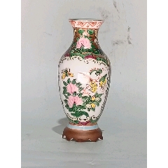 全美品民國(guó)廣彩花鳥(niǎo)紋箸瓶