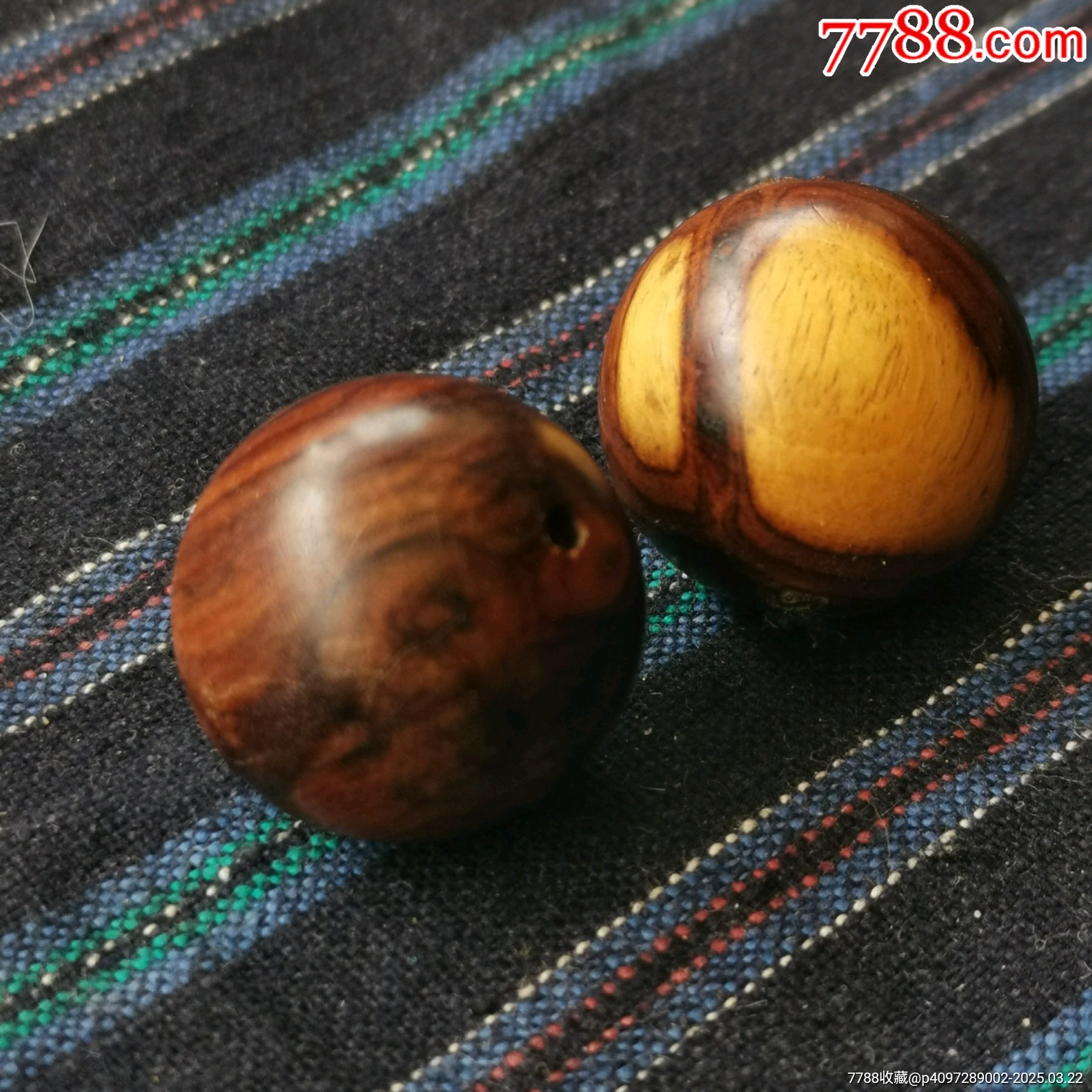 海南黃花梨珠子一對_價(jià)格38元【嘉禾古玩】_第3張_