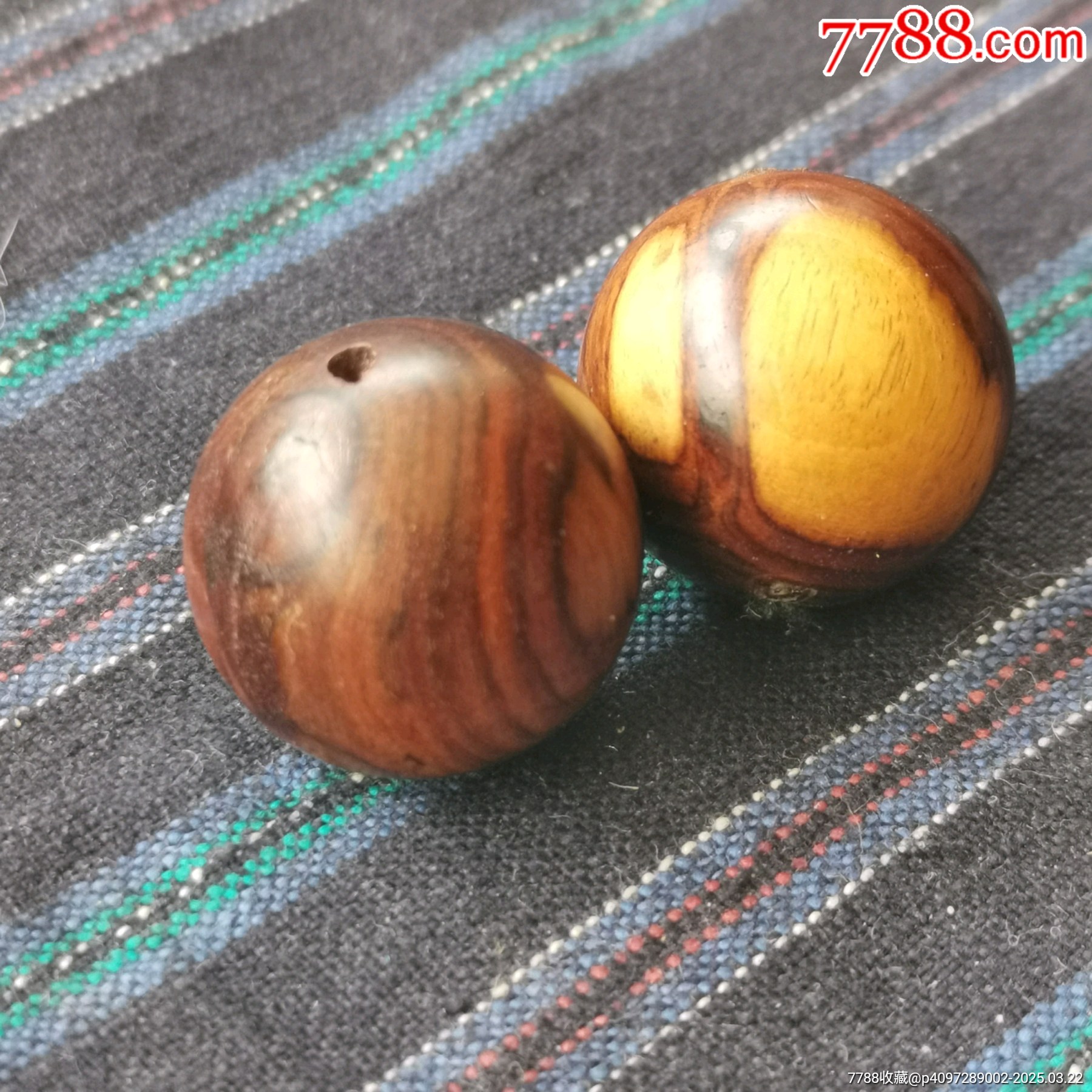 海南黃花梨珠子一對_價(jià)格38元【嘉禾古玩】_第4張_