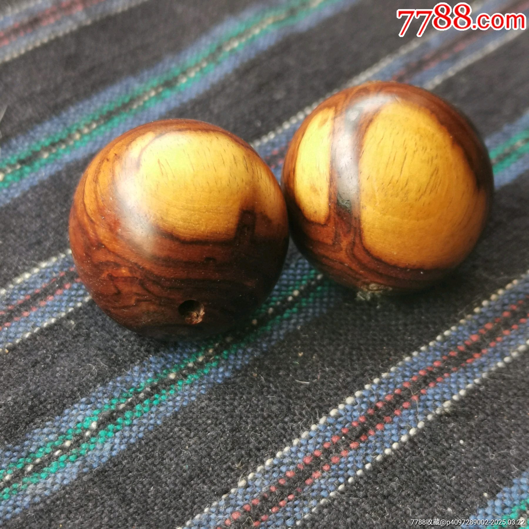 海南黃花梨珠子一對_價(jià)格38元【嘉禾古玩】_第5張_