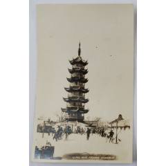 清代上海照相版明信片，龍華塔，背65