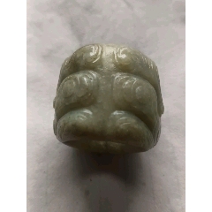 宋代黃提油饕餮紋扳指_