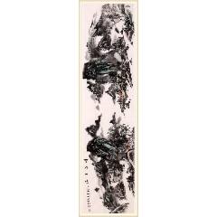 【保真拍賣】江蘇省美協(xié)會員、知名名畫家阮文*革作品：峰高云深
