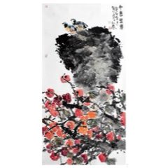 字畫花鳥真跡中美協(xié)名家王云四尺寫意精品