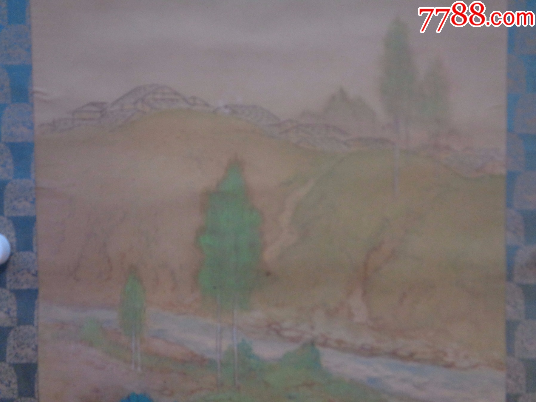 2-15、小日子藏书家早年旧藏,早期绘画作品一幅(绢本、卷轴装裱)-价格:13.0000元-zc40874674-山水国画原作 -加价 ...