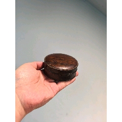 老紅木印泥盒文房盒明式起線香盒粉盒爐_