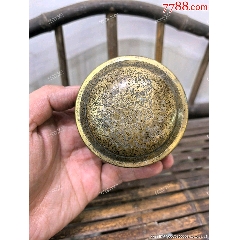 榮寶齋款銅刻花鳥銅粉盒墨盒銅水滴水盂_