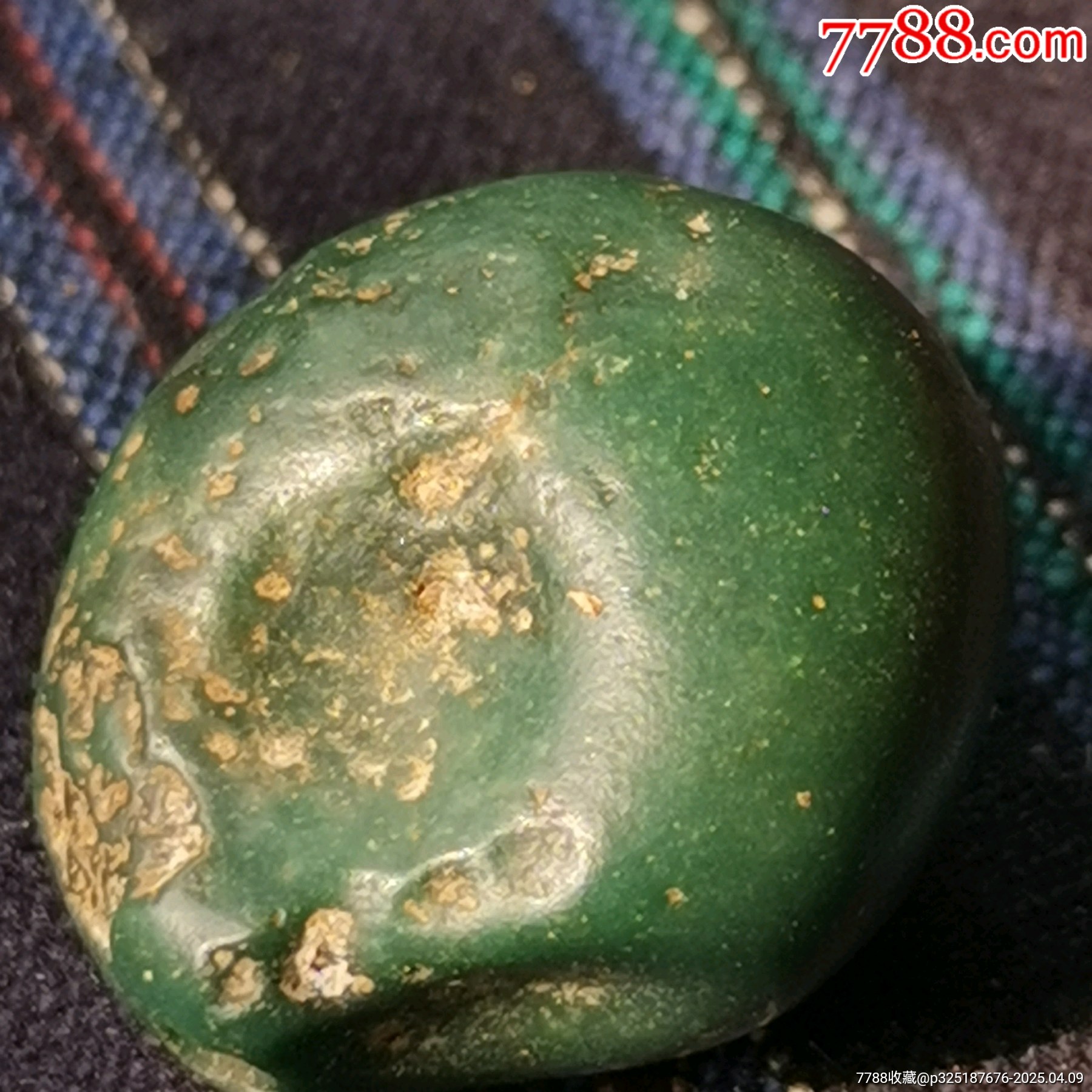 千年天然綠色風(fēng)礪石珠子_價(jià)格10元【嘉禾古玩】_第6張_