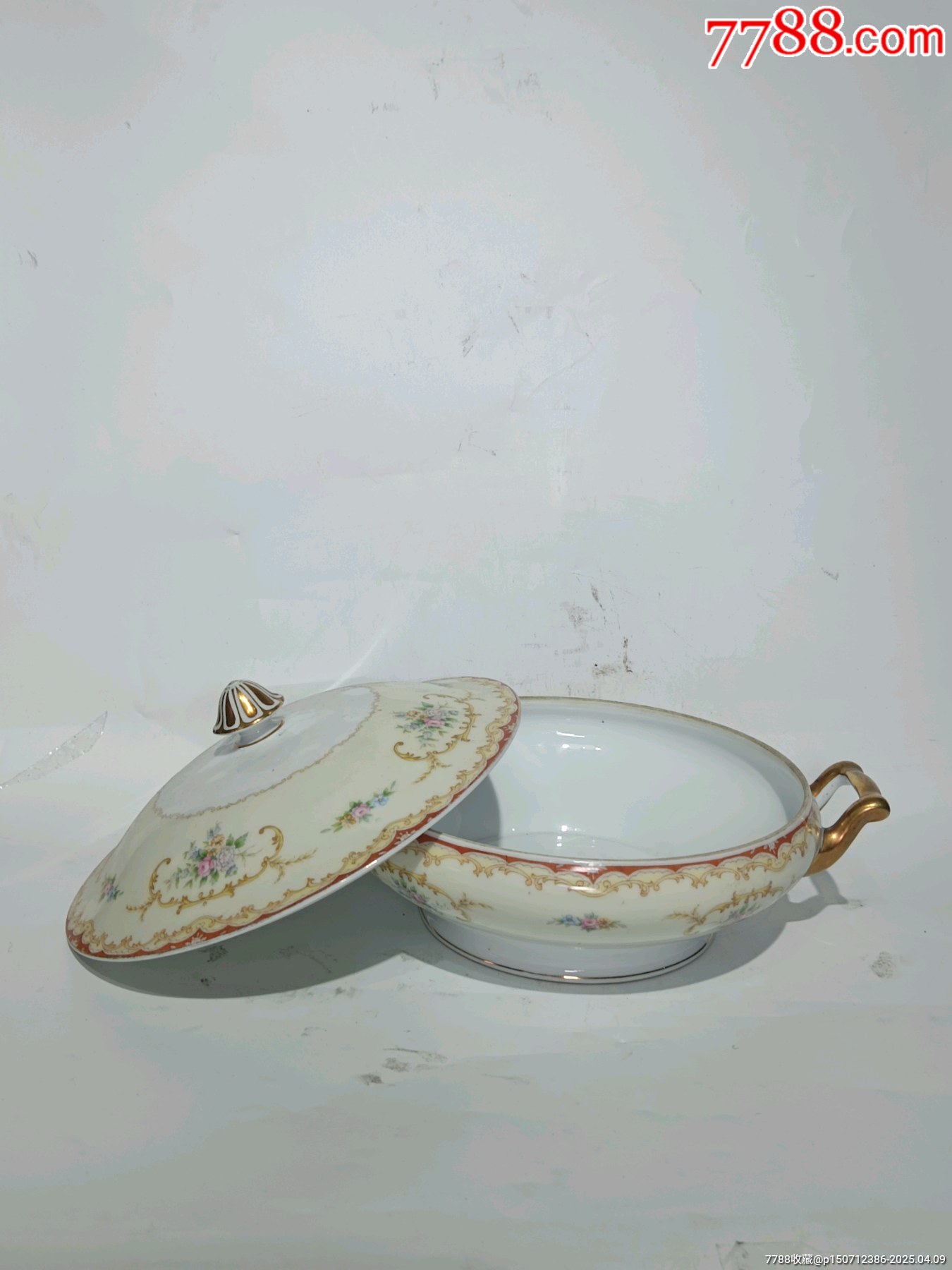 晚清粉彩花卉紋鍋_價格625元_第7張_