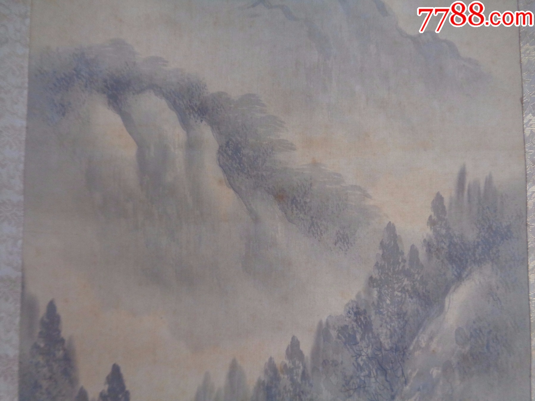 4-16、小日子藏书家早年旧藏,早期绘画作品一幅(绢本、卷轴装裱)-价格:13.0000元-zc40981235-山水国画原作 -加价 ...