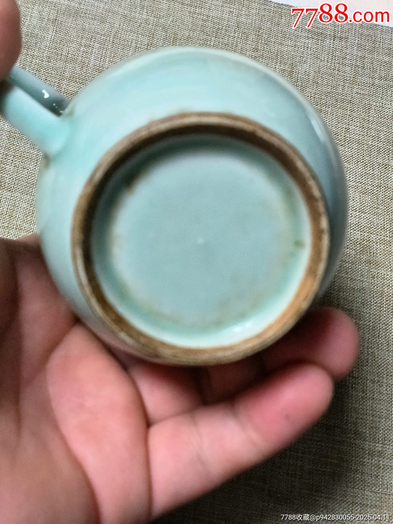 青瓷梅花杯六十年代（沒(méi)有蓋子，杯身沒(méi)有磕碰）_價(jià)格10元_第3張_
