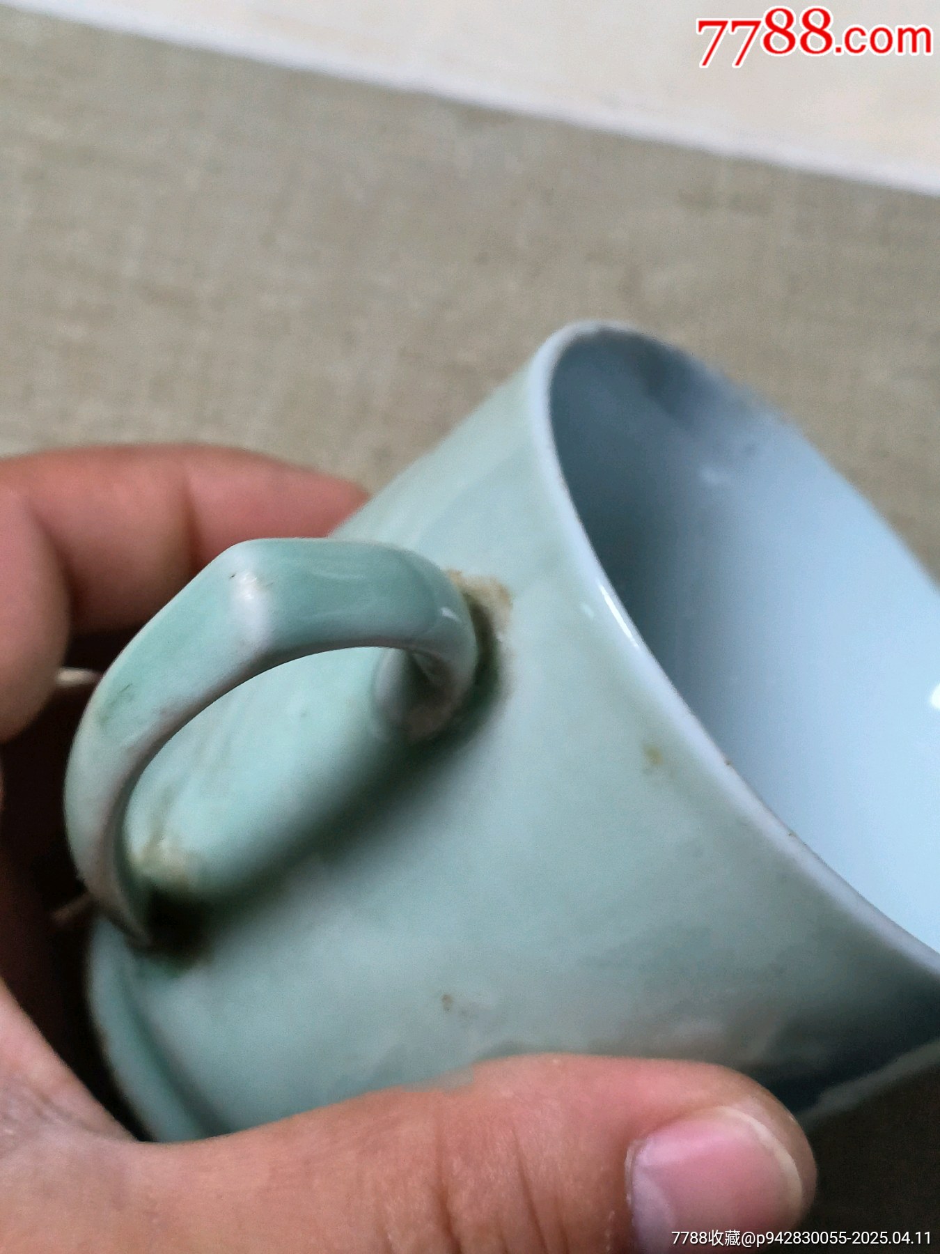 青瓷梅花杯六十年代（沒(méi)有蓋子，杯身沒(méi)有磕碰）_價(jià)格10元_第6張_