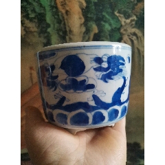 二龍戲珠青花龍紋爐