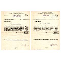 1948年善后救濟總署上海儲運局帳單2張一組