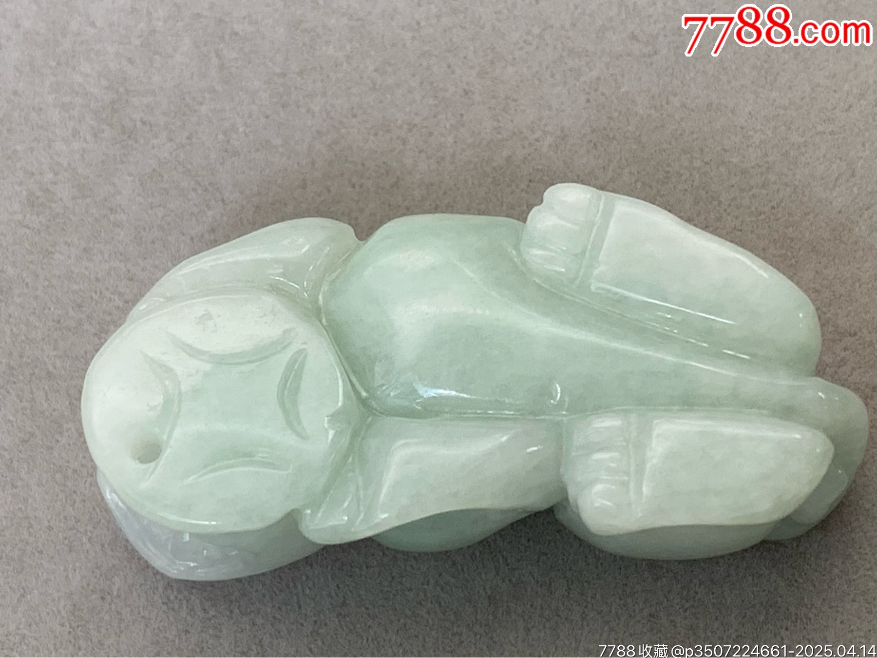 純天然A貨翡翠貔貅大掛件_價(jià)格100元_第4張_