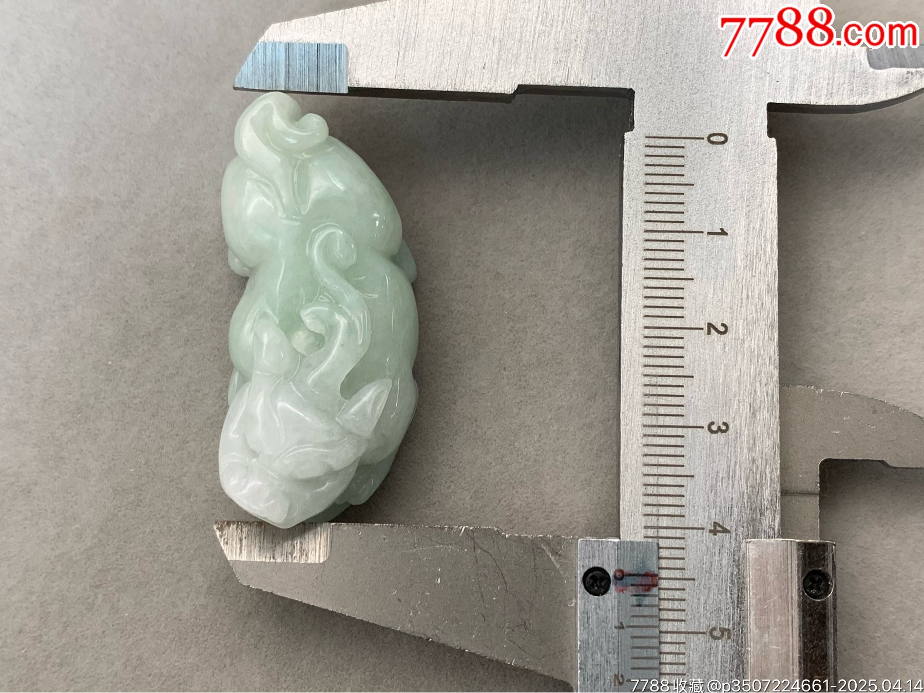 純天然A貨翡翠貔貅大掛件_價(jià)格100元_第6張_
